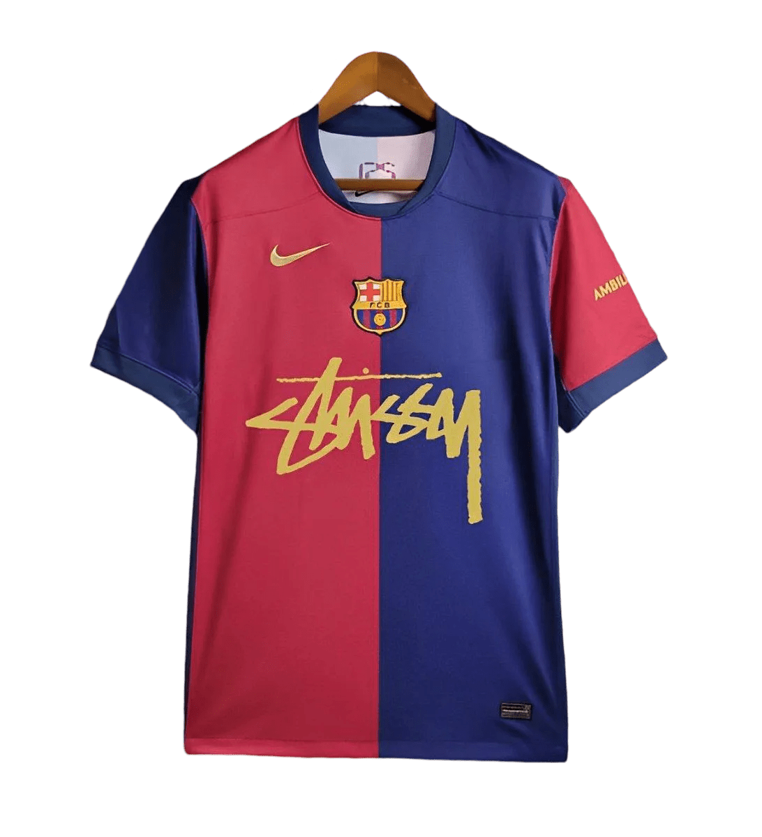 Barcelona x Stussy Soccer Jersey - 2024 Home Limited Edition Jersey - Fan Version - Goatkits Store