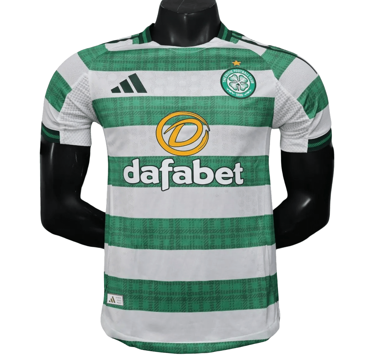 Player wearing New Celtic Home Kit 2025/26 player version tartan professional Goatkits Store