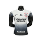 Corinthians 2023-2024 Third Jersey Black White displaying unique gradient design with anti-racism message and authentic corinthians soccer jersey construction