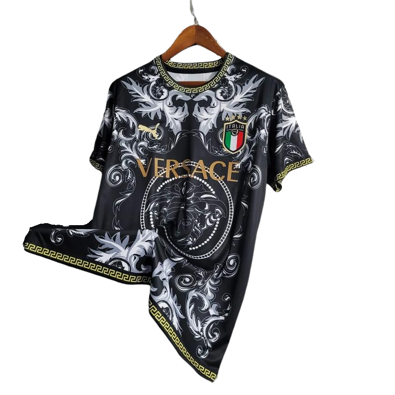 Italy x Versace 22/23 Special Edition Black Kit - Fan Version - Front
