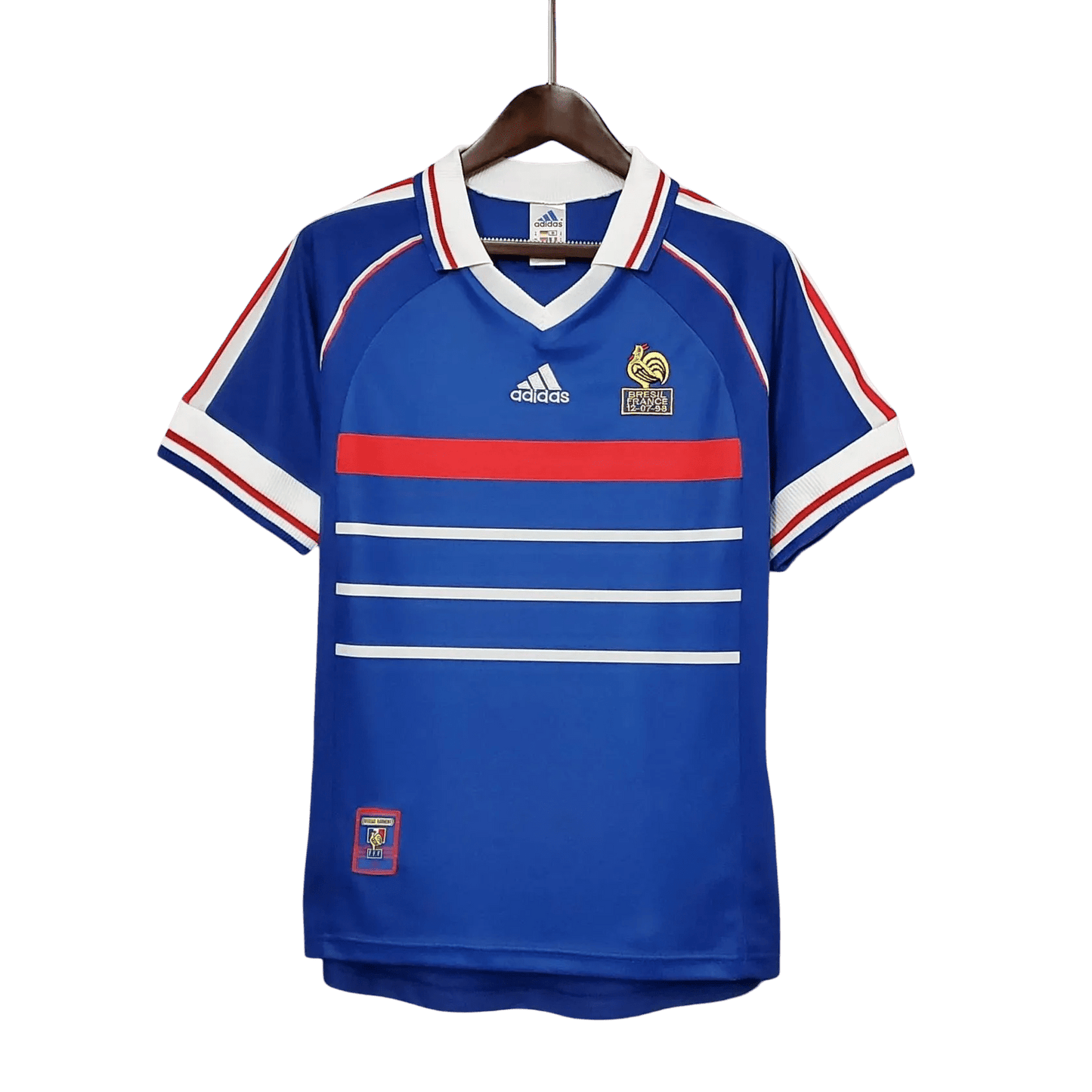 France 1998 Zidane France jersey World Cup winning kit home electric blue Adidas retro football shirt authentic