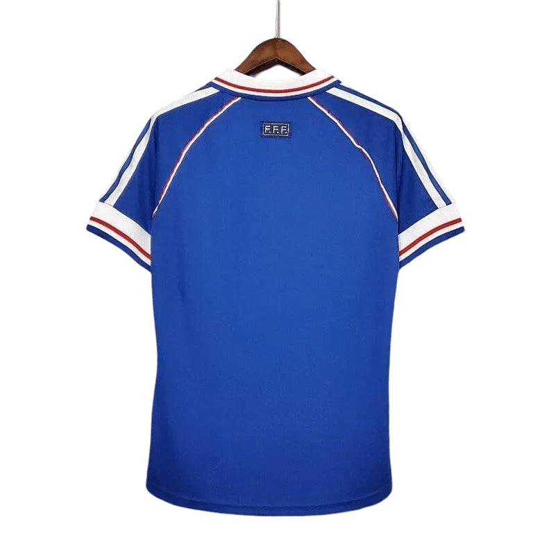 France jersey Zidane Adidas logo FIFA World Cup France 98 badge detail authentic vintage football shirt application