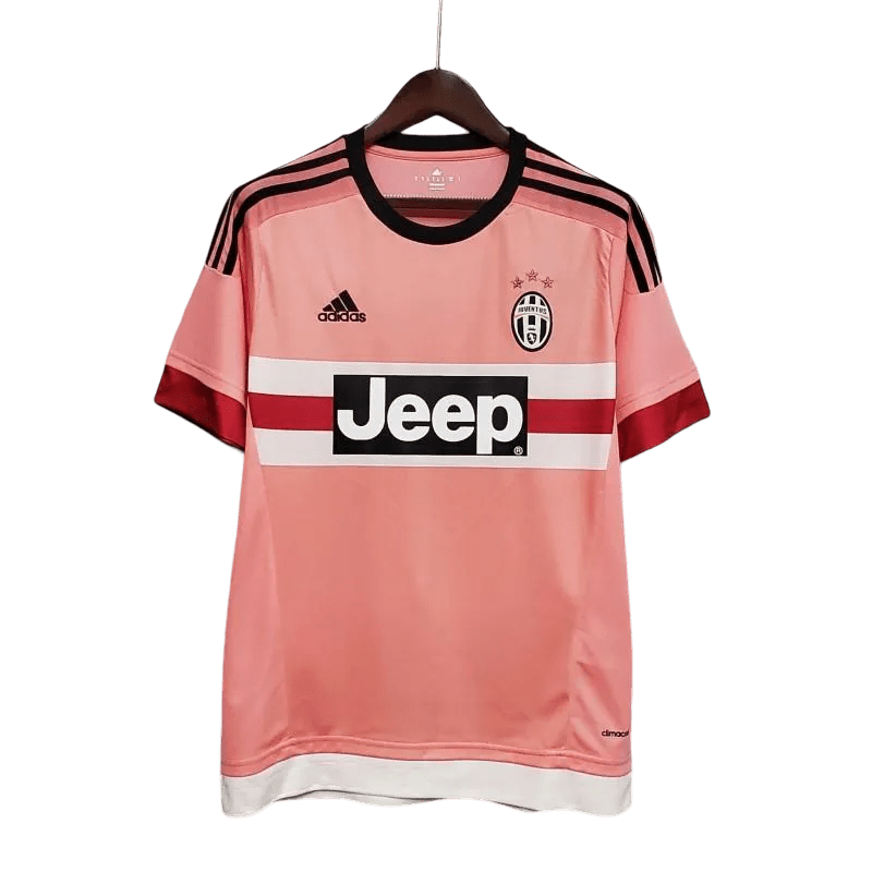Juventus 2015/2016 Pink Jersey retro away fan version hanging display Goatkits Store