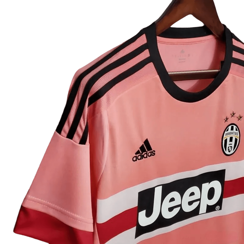 Close up juventus pink jersey 2015 2016 Adidas Jeep sponsor authentic Goatkits Store