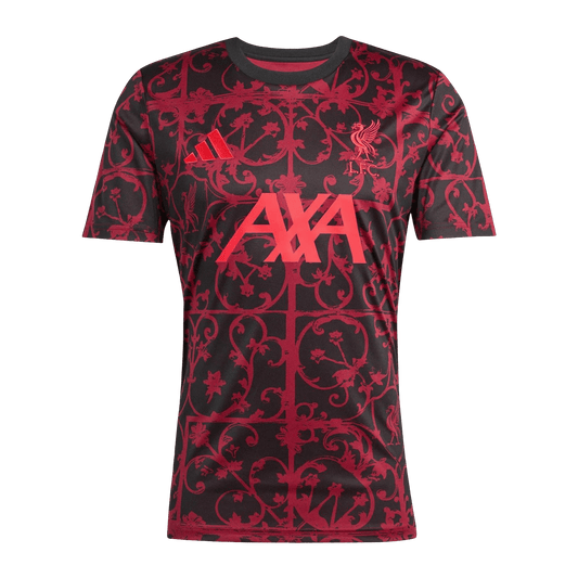 Liverpool Training Kit 2025/26 floral pattern AXA sponsor hanging display Goatkits Store