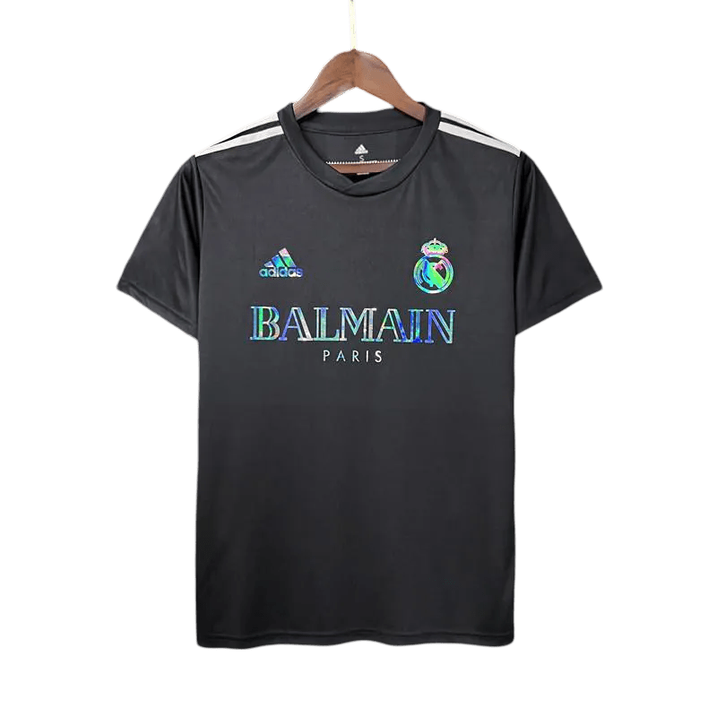 Real Madrid Balmain jersey - Limited edition fan version, showcasing football and luxury fashion.