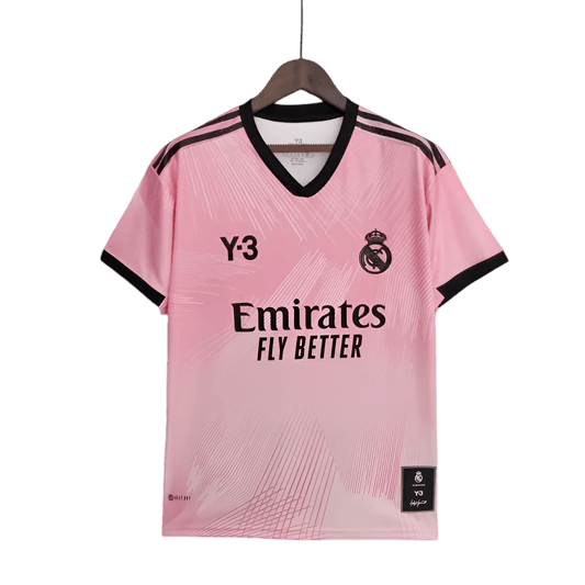 Real Madrid Pink Jersey Y-3 2021/22 fourth goalkeeper kit limited edition Yohji Yamamoto collaboration pink soccer jersey