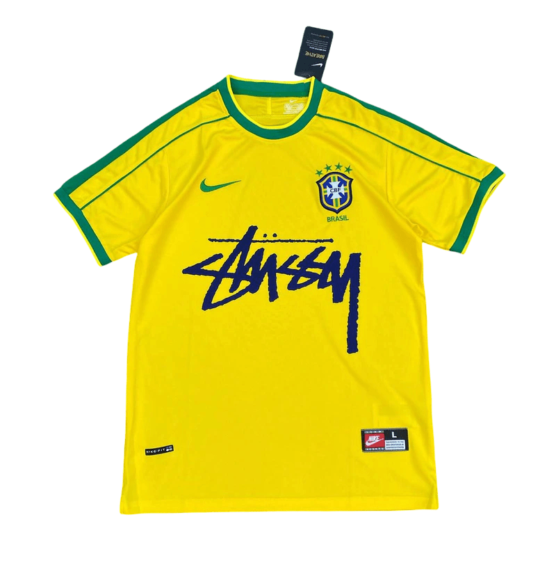 Stussy football jersey - 1998 Brazil Home Limited Edition Jersey Fan Version - Goatkits Store